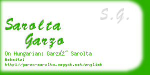 sarolta garzo business card